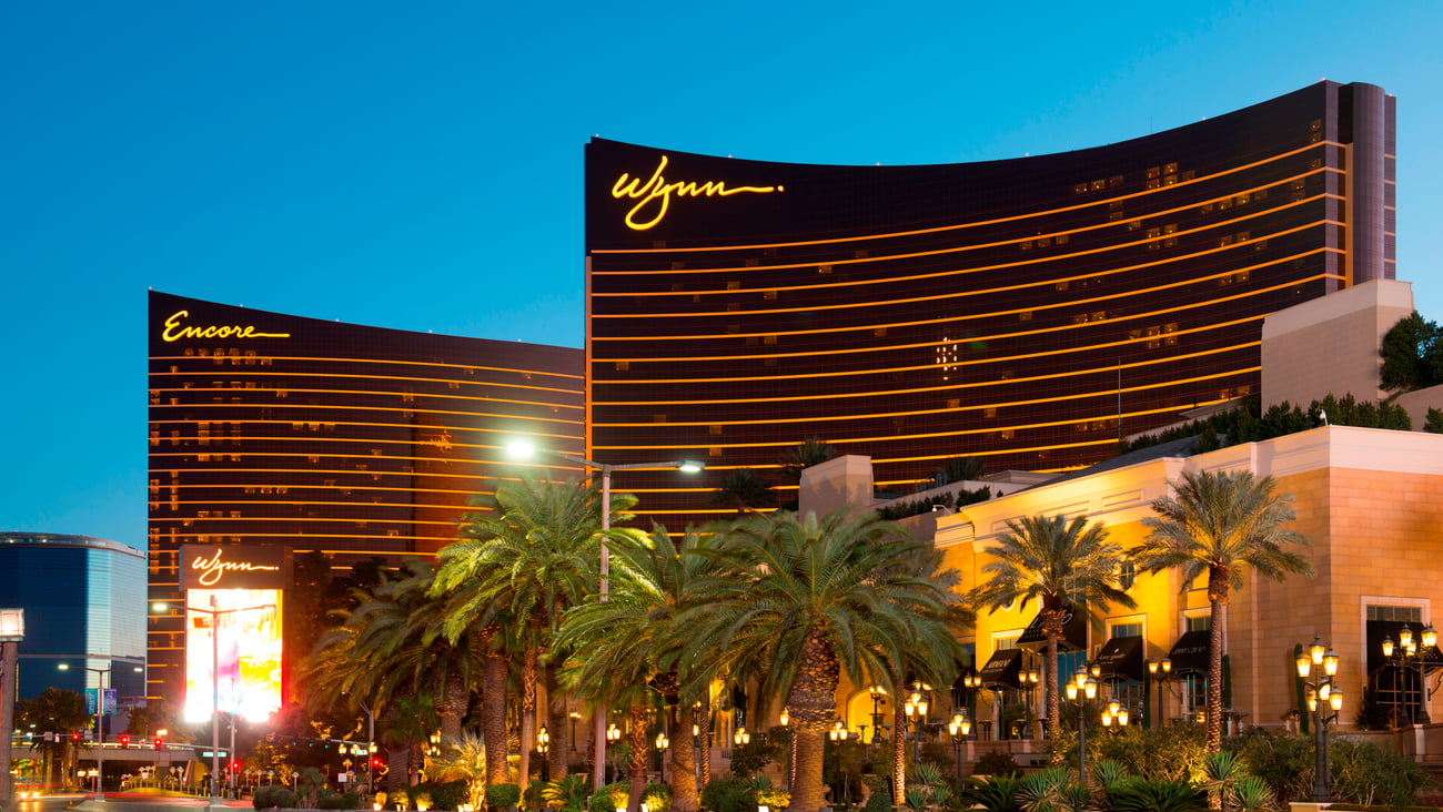 a tall building in Wynn Las Vegas