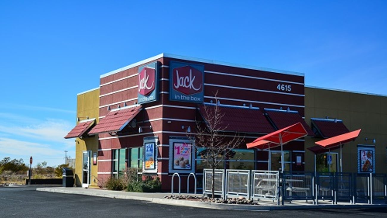 Jack in the Box exterior on a sunny day