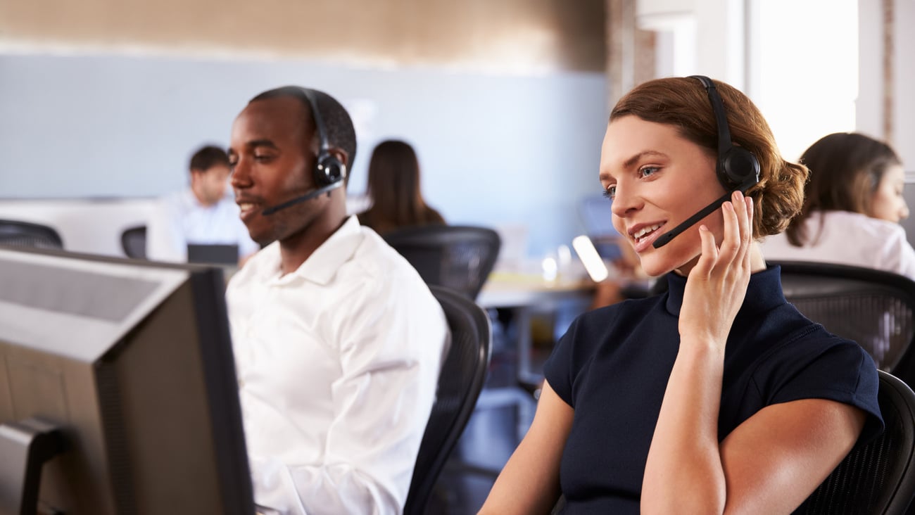 View Of Staff In Busy Customer Service Department; Shutterstock ID 547750483