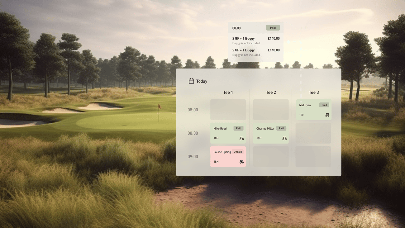 Mock up of Journey's EMS golf module