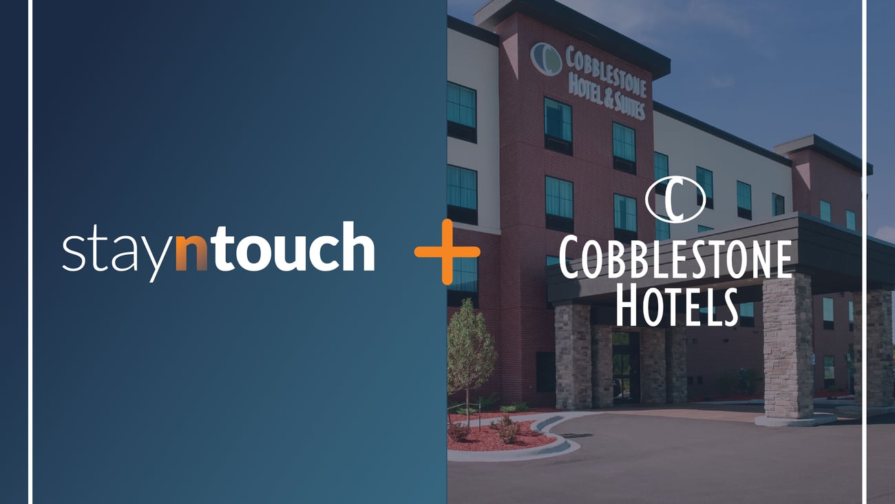 stayntouch logo and cobblestone hotels logo