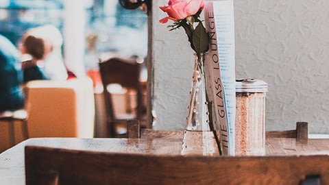 a vase of flowers on a table