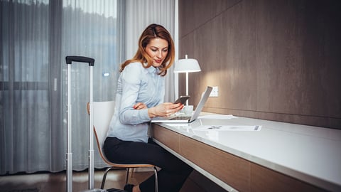 a person sitting at a desk