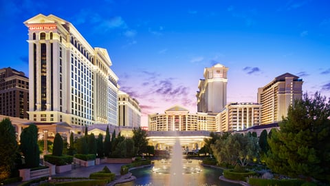 a tall building in Caesars Palace