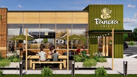 Panera exterior with drivethru 