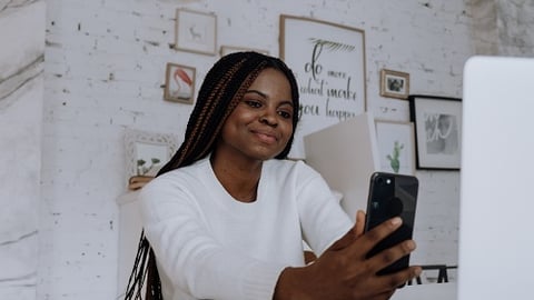 a person holding a phone