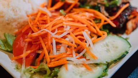 a close up of a plate of food