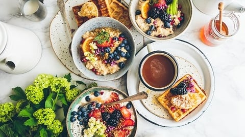 a plate of food on a table