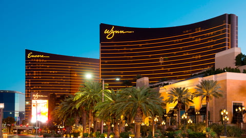 a tall building in Wynn Las Vegas