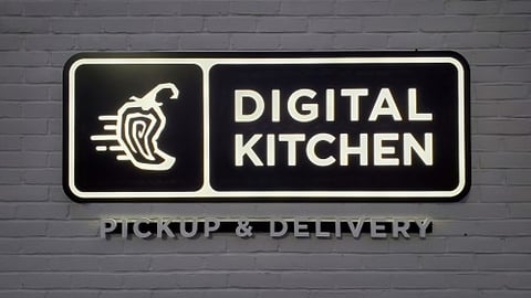 chipotlane digital kitchen sign