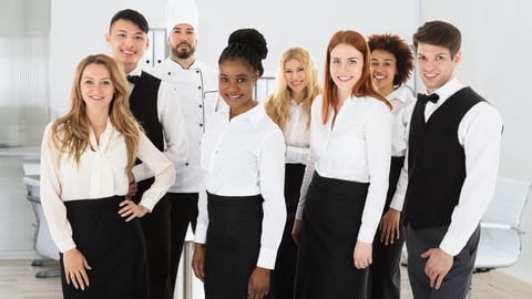 hotel staff members standing together