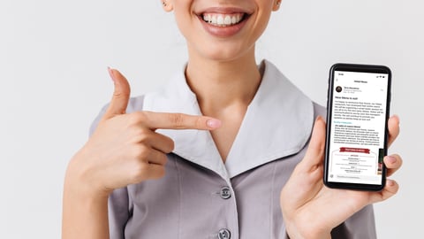 housekeeper using Beekeeper app