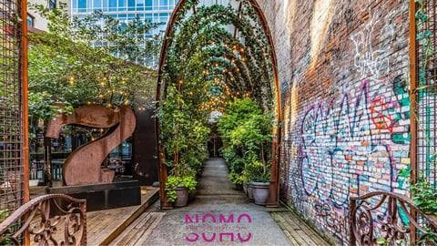 Nomo SoHo Archway entrance to hotel