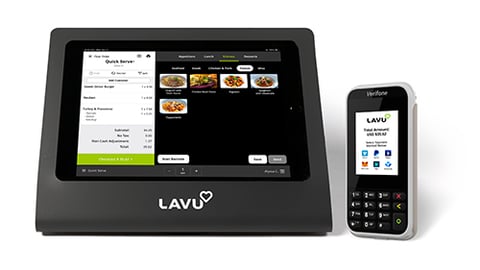 Lavu’s tablet-based POS and Verifone e285 device