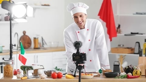 chef recording video camera 