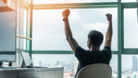 hotel guest celebrates loyalty rewards shutterstock