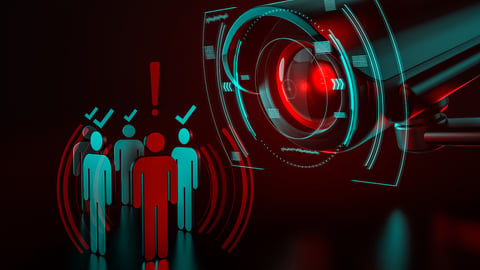 Camera using AI to detect a human threat