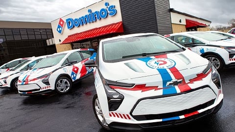 Domino's pizza branded Chevy electric car