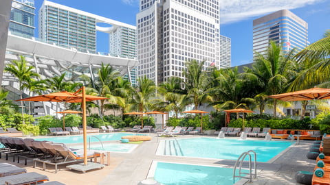 East Miami poolside view