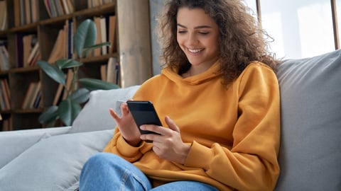 woman on a smartphone