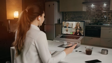 woman doing a video conference call