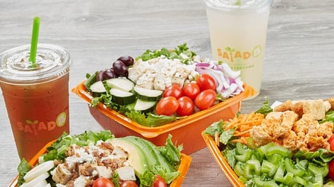 Salad and Go  salad and iced tea