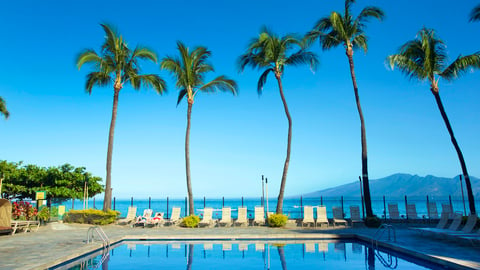 pool view of aston kaanapali shores hotel