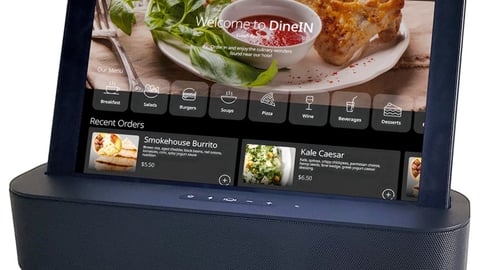 DineIN software on display on a tablet