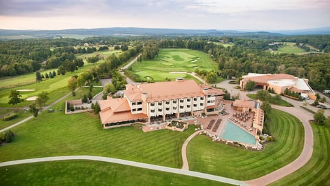 aerial shot of the Nemacolin 