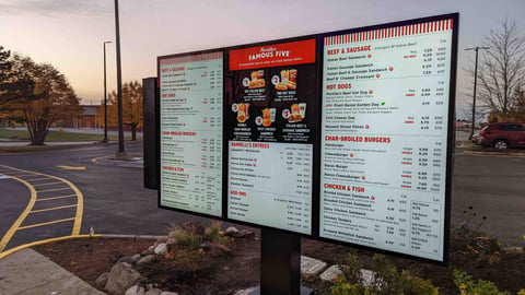 Portillo's Drive-Thru Digital Signage