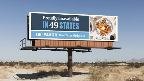 favor delivery in texas billboard