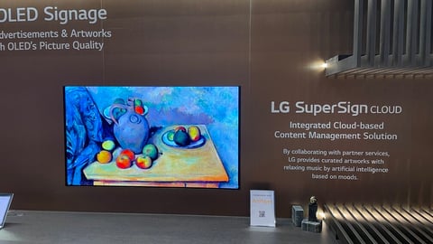 LG television displaying artplayer's artwork