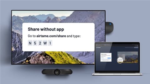 airtame share from browser feature on television