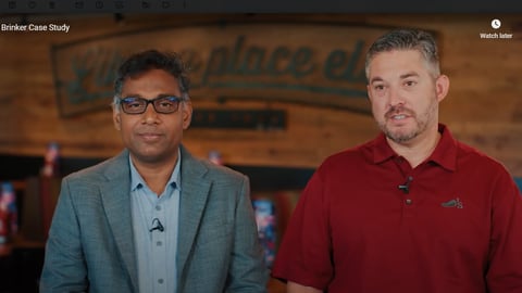 Pankaj Patra, CIO, Brinker International and Adam Dingman, VP of Operations Services, Chili’s Grill & Bar 