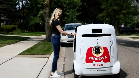 Marco's Pizza delivered via Magna Robotics