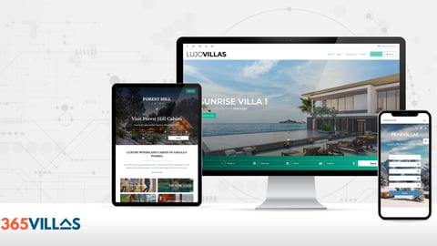 365Villas Flex-Stay Pricing interface across computer, tablet, smartphone