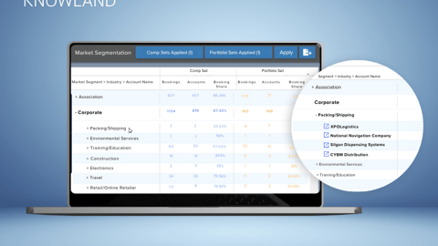 Knowland Market Segmentation Analysis feature on computer screen