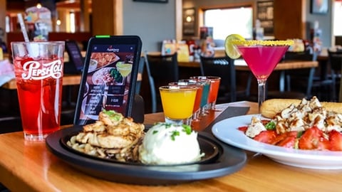 applebee's meal with ziosk mini tablet
