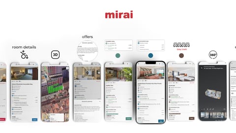 screenshots of Mirai's newest booking engine