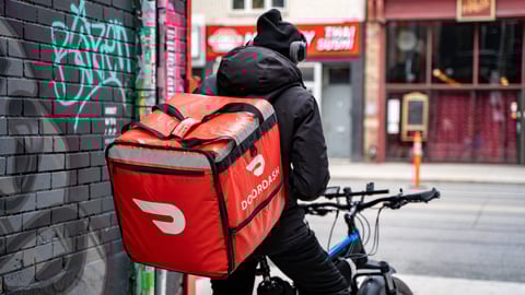 DoorDash bicycle delivery