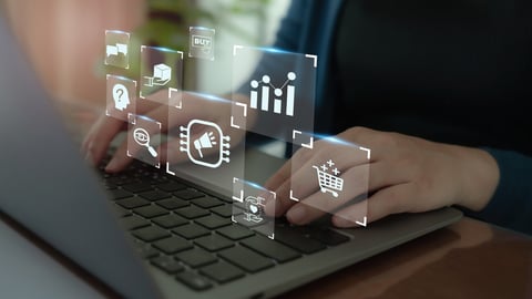 Marketing automation, growth marketing strategy concept. Digital marketing automation tools used for all in one, email marketing, social media, customer journey, pricing, advertising, and loyalty.; Shutterstock ID 2228606361