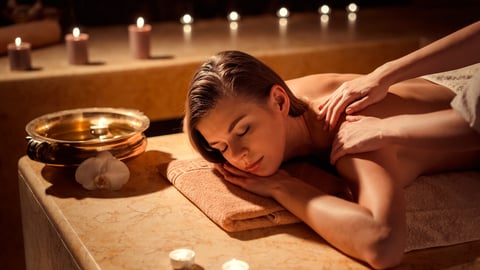 Young girl in spa massage; Shutterstock ID 421394743