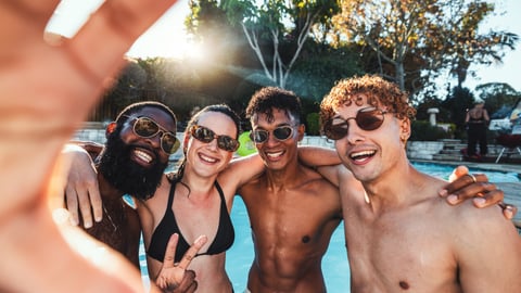 hotel pool guests