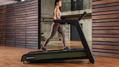 woman on a treadmill