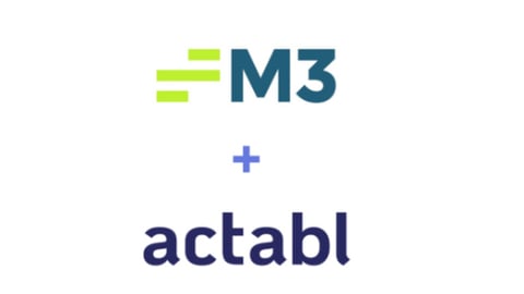 M3 and actabl logos