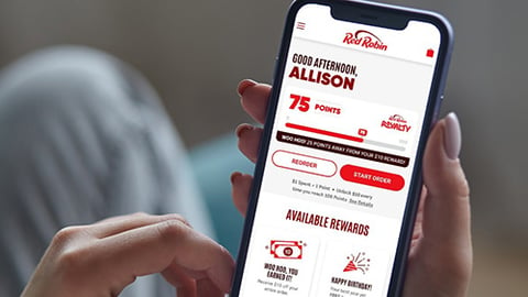 Red Robin updated rewards program on mobile app