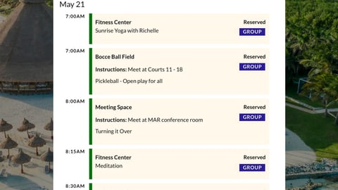 urvenue club med itinerary tool