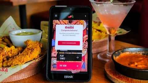 Chilis tableside payment device by Ziosk