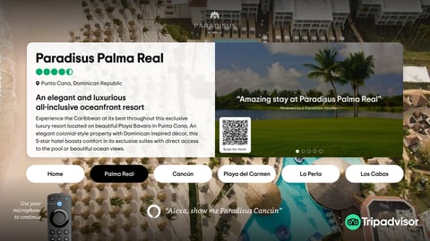   Tripadvisor Launches Immersive Resort Tour for Paradisus by Meliá on FireTV and Alexa