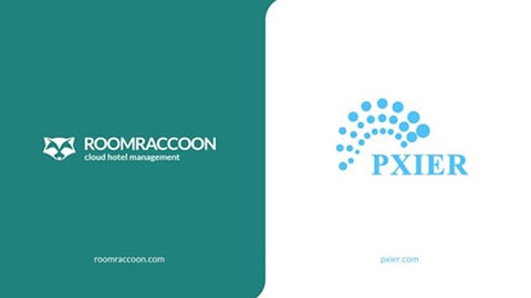 roomraccoon logo and pxier logo